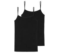 Schiesser 95/5 Organic-Top de Espaguetis (2 Unidades) Ropa Interior, Negro, 36 para Mujer