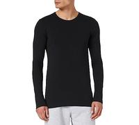 Schiesser 95/5 Orgánico Algodón Manga Larga Camiseta Interior Ropa, Negro, S para Hombre