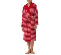 Schiesser Albornoz con capucha para mujer de rizo, 110 cm de longitud, algodón estampado, rojo_181535, S