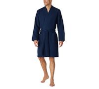 Schiesser Albornoz de Waffle, Azul Oscuro, L para Hombre