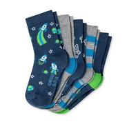 Schiesser Astronaut 5 Pack Kindersocken Strümpfe Jungen Calcetines, Ordenado 1, 31-34 (Pack de 5) para Niños