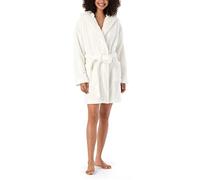 Schiesser Bademantel Kuschelig und Warm mit Kapuze-Teddy Fleece Albornoz, Blanco Roto_178419, S para Mujer
