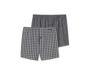 Schiesser Boxersortiment Boxershorts 2pack Bóxer, Negro (Schwarz 000), Small (Talla del Fabricante: 004) (Pack de 2) para Hombre