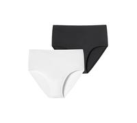 SCHIESSER Braga 'Invisible Soft' negro / blanco S-M negro / blanco
