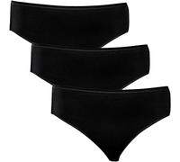 Schiesser 145425, Bragas para Mujer, Negro (schwarz 000), 46, Pack de 3