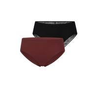 Schiesser Braguitas de tai invisibles para mujer, encaje suave, paquete de 2