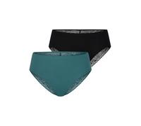 Schiesser Braguitas de tai invisibles para mujer, encaje suave, paquete de 2