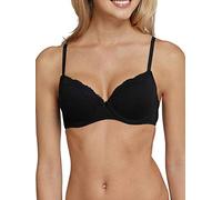 Schiesser Sujetador con Aros con cáscara y Encaje-Pure Cotton, Negro, 90D para Mujer