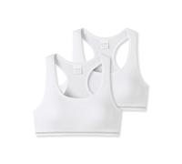 Schiesser Bustier Feinripp-Sujetador para niña (2 Unidades) Corsé, Blanco, 14 años para Niñas