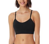 Schiesser Bustier mit Herausnehmbaren Pads Nahtlos-Casual Seamless Sujetador Deportivo, Opaco Pulgadas, Negro_181102, L Mujeres