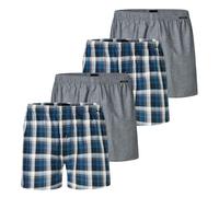 SCHIESSER Calzoncillo boxer azul / marino / gris / blanco lana S azul / marino / gris / blanco lana