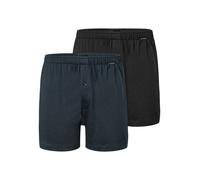 SCHIESSER Calzoncillo boxer 'Basic' marino / negro M marino / negro