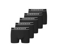 Schiesser Calzoncillos Tipo bóxer orgánicos de algodón orgánico 95/5 para Hombre, 5 Unidades, Negro_183213, 5, Negro_183213, 5