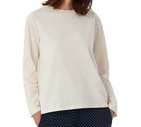 Schiesser Camisa de Dormir de Manga Larga Mix + Relax Camiseta de Pijama, Opaco, Crema, S para Mujer