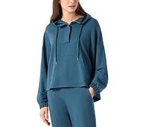 Schiesser Camisa Langarmshirt Camiseta de Pijama, Negro, 50 para Mujer