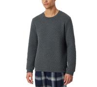 Schiesser Camiseta de Dormir de Manga Larga con Cuello Redondo, Acanalado Fino, algodón orgánico, Mezcla + Relax Pijama, Gris Oscuro-gem_182041, 54 para Hombre
