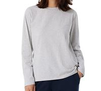 Schiesser Camiseta de Dormir de Manga Larga de algodón - Mix + Relax Pijama, Opaco, Gris-Mel_179273, 44 para Mujer