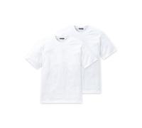Schiesser 2 Pack Rundhals-American Shirt Camiseta Interior, Blanco 100, M para Hombre