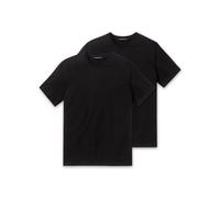 Schiesser - Camiseta Interior con Cuello Redondo para Hombre, Pack de 2, Talla 46, Color Negro 000
