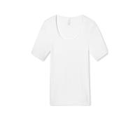 Schiesser - Camiseta Interior de Manga Corta para Mujer, Talla 38, Color Blanco 100