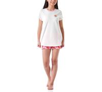 Schiesser Conjunto de Pijama Corto - 100% algodón orgánico - Talla 140 hasta 176 Juego, Off-White_180953, 164 cm para Niñas