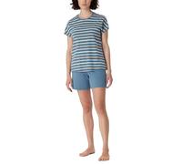 Schiesser Conjunto de Pijama Corto Algodón-Nightwear Juego, Gris Azul_181253, 38 para Mujer