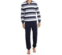 Schiesser Conjunto de Pijama Largo con puños, Azul Oscuro, 62 para Hombre