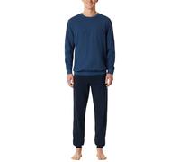 Schiesser Herren Schlafanzug Lang mit Bündchen-Nightwear Set Juego de Pijama, Azul Atlántico_181156, 50 Hombres