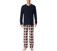 Schiesser Conjunto de Pijama Largo para Hombre, Azul Nocturno_183167, 50