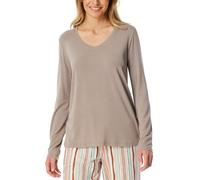 Schiesser Damen Schlafshirt Langarm Modal-Mix + Relax Camiseta de Pijama, Clay_182101, 46 Mujeres