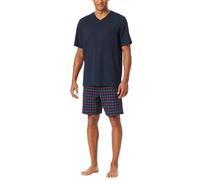 Schiesser Herren Schlafanzug Kurz V-Ausschnitt-Comfort Essentials Juego de Pijama, Navy_181153, 48 Hombres