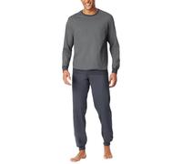 Schiesser Herren Schlafanzug Lang mit Bündchen-Nightwear Set Juego de Pijama, Gris Oscuro_181156, 52 Hombres