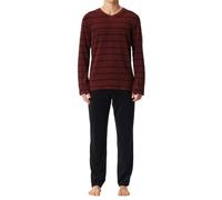 Schiesser Herren Schlafanzug Lang-Nightwear Set Juego de Pijama, Borgoña_183138, 50 Hombres