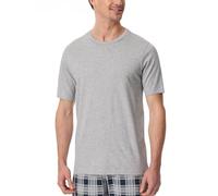 Schiesser Herren Schlafshirt Kurzarm Rundhals Bio-Baumwolle-Mix + Relax Camiseta de Pijama, Gris-Mel_182179, 50 Hombres