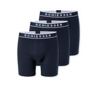 Schiesser Hombre Pack de 3 Bóxers Largos - Pierna Larga - Ajustado - Algodón - 95/5 Multipacks