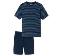 Schiesser Hombre Pijama, Corto - Informal Essentials,Cuello Redondo,Algodón