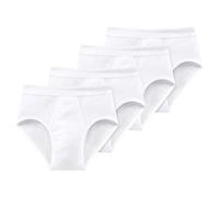 Schiesser Hombre Slip 4er Paquete - Acanalado,Deportivo,Algodón Essentials,Wei