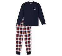 Schiesser Jungen Schlafanzug Set Lang-100% Organic Bio Baumwolle-Größe 140 bis 176 Juego de Pijama, Azul Nocturno_183208, Niños