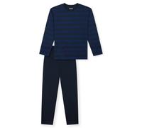 Schiesser Jungen Schlafanzug Set Lang-100% Organic Bio Baumwolle-Größe 140 bis 176 Juego de Pijama, Azul Nocturno_183156, 164 para Niños
