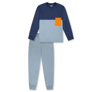 Schiesser Jungen Schlafanzug Set Lang-100% Organic Bio Baumwolle-Größe 140 bis 176 Juego de Pijama, Mineral_183152, 164 para Niños