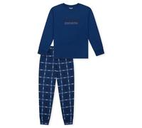 Schiesser Jungen Schlafanzug Set Lang-100% Organic Bio Baumwolle-Größe 140 bis 176 Juego de Pijama, Royal_183157, 164 para Niños