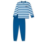 Schiesser Jungen Schlafanzug Set Lang-100% Organic Bio Baumwolle-Größe 140 bis 176 Juego de Pijama, Azul_183149, Niños