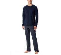Schiesser Largo Juego de Pijama, Opaco, Azul_159633, 48 para Hombre