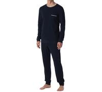 Schiesser Largo Juego de Pijama, Opaco, Azul Oscuro_179295, 50 para Hombre
