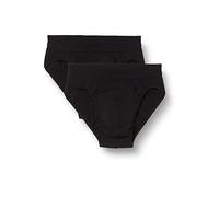 Schiesser - Lencería para Hombre, Pack de 2, Talla 44, Color Negro 000
