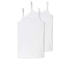 Schiesser Mädchen 2 Pack Spaghetti Trägertop Ropa Interior, Blanco_173527, 14 años para Niñas