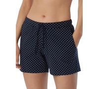 Schiesser Mix + Relax-Pantalones Cortos de Dormir Pijama, Azul Oscuro Estampado, 48 para Mujer