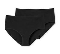 Schiesser Mujer Slip 2er Paquete - Midi-Braga, Algodón Stretch, Uni