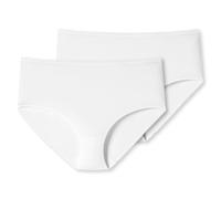 Schiesser Mujer Slip 2er Paquete - Midi-Braga, Algodón Stretch, Uni