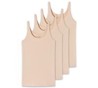 Schiesser Mujer Top de Tirantes, 4er Paquete - Single Jersey, Serie 95/5 , Uni